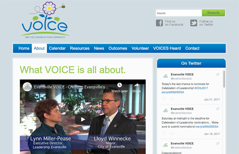 EXTEND COMMUNITY creates website, branding for Evansville VOICE